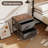 Ebern Designs 2pcs 2 Drawer Dresser Fabric Storage Organizer Nightstand Bedside Sofa Table-1940845848