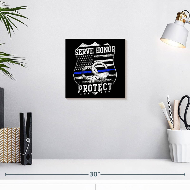 Serve Honor Protect, 10" H x 10" W