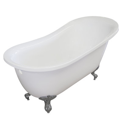 60.75'' x 30'' Freestanding Soaking Acrylic Bathtub