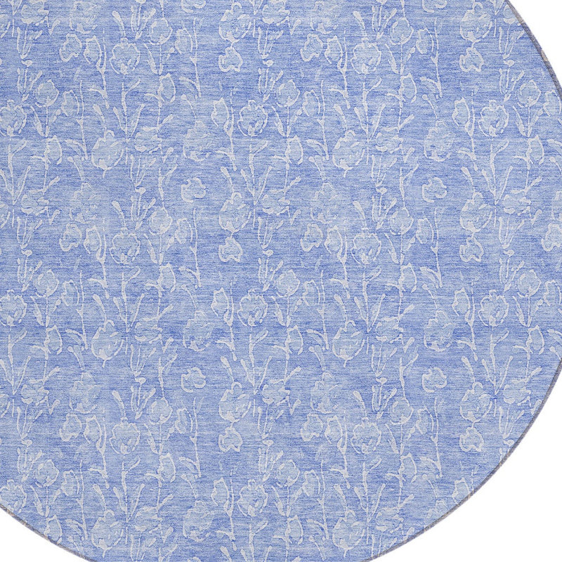 Tapis ivoire rond 8 po