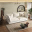 Canapé Alexys Beige de 87,95 po, confortable et moderne avec de nombreux matériaux et plusieurs coussins, stable de 800 lb, pour le salon de bureau de 87,95 po, coussins amovibles en mousse luxueuse et confortable, capacité, chambre-121569812-121569814