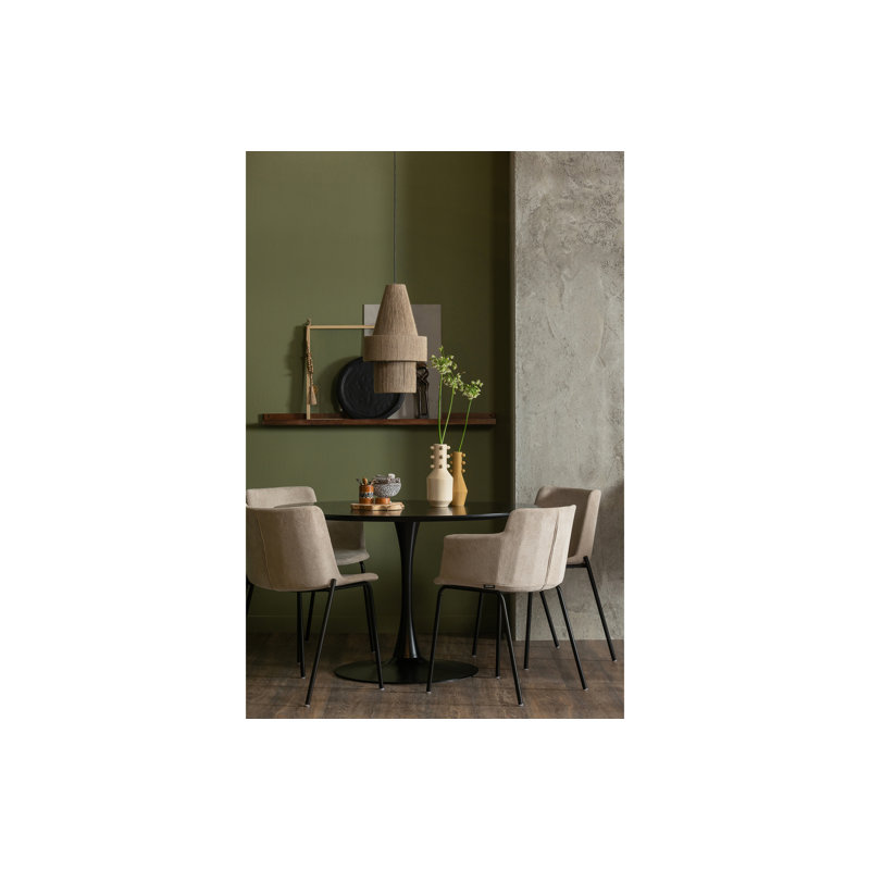 Round Metal Base Dining Table