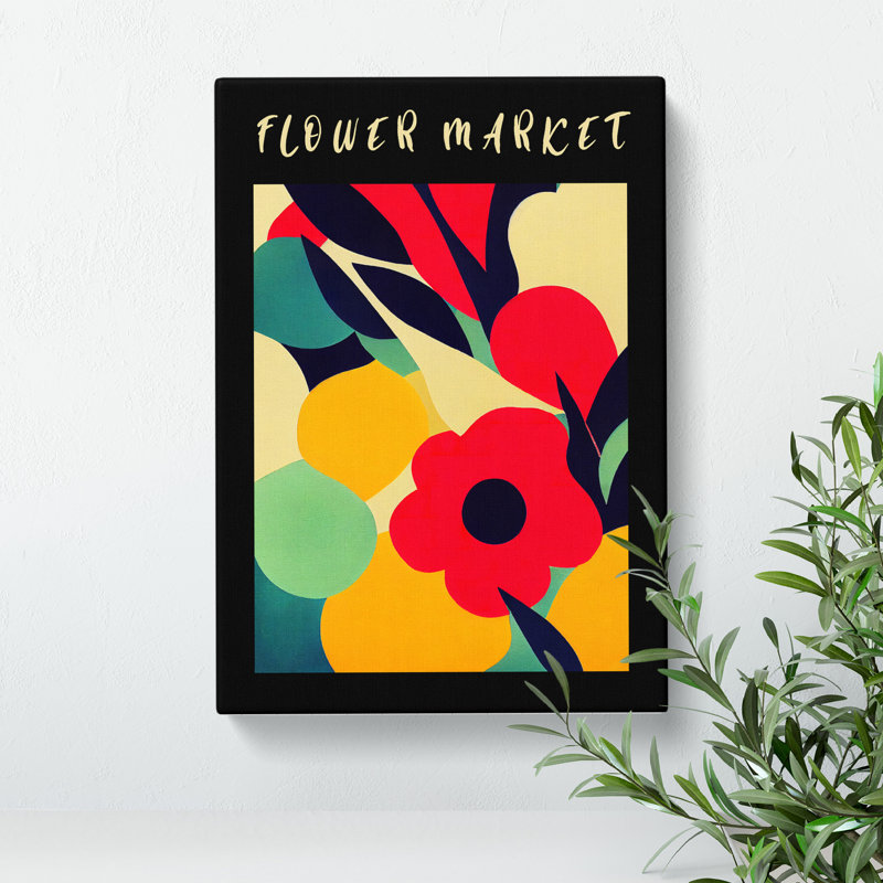 Flower Market Exhibition Design No.4 - Wrapped Canvas, 91cm H x 60cm W x 3cm D