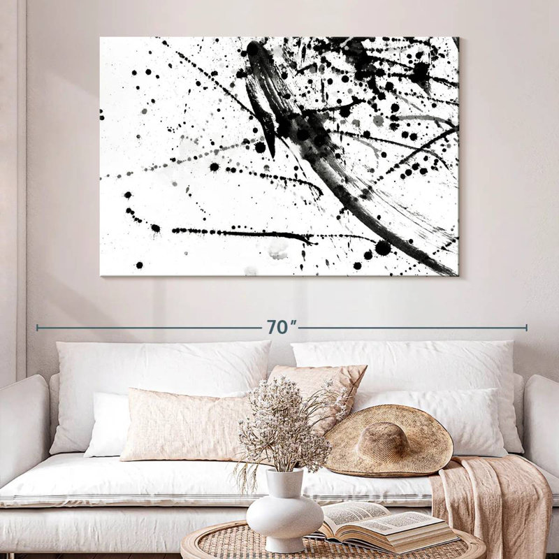 Avery Abstract Black And White, 34" H x 51" W