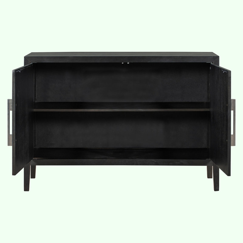 Rustic Storage Cabinet Sideboard, Black