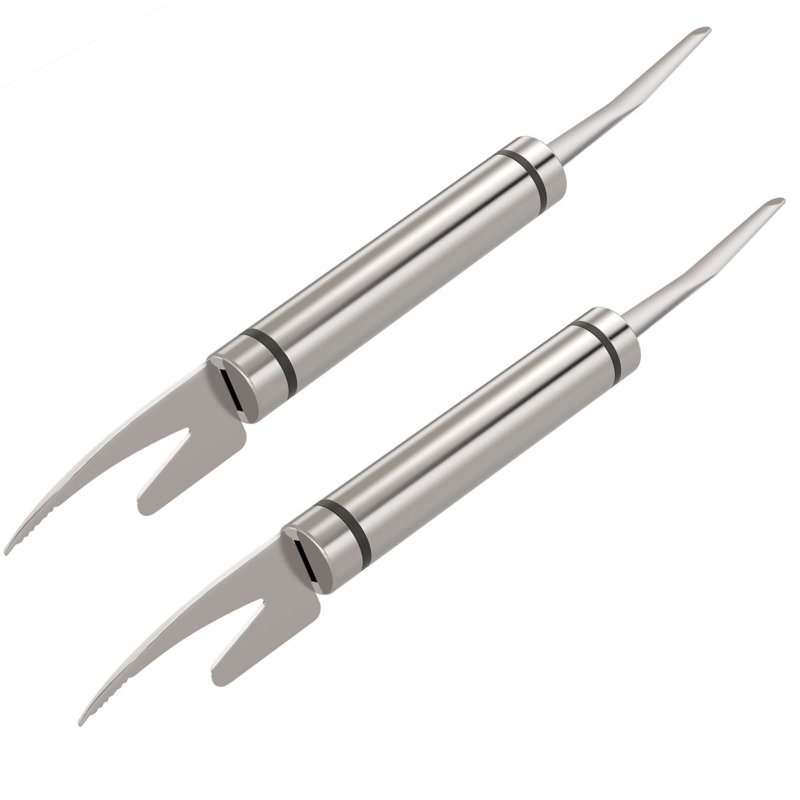 2 PCS en acier inoxydable Crevette Deveiner Peeler Outil Poissons Remover Couteau Cuisine Outils de Nettoyage