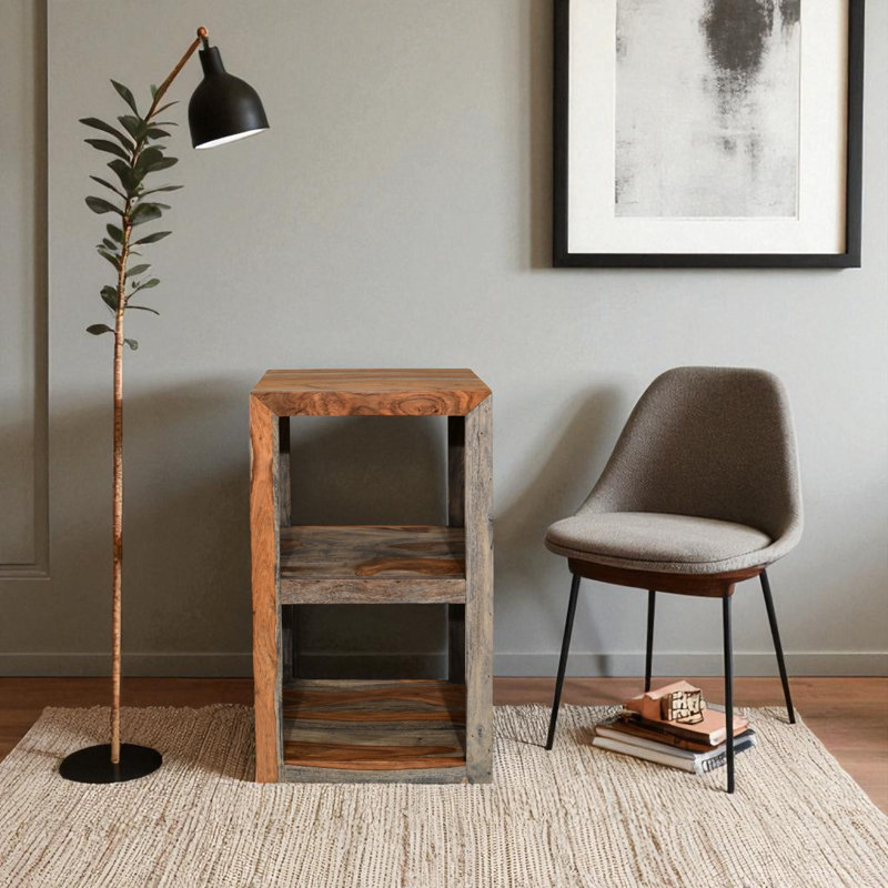Goa Cube Solid Wood End Table