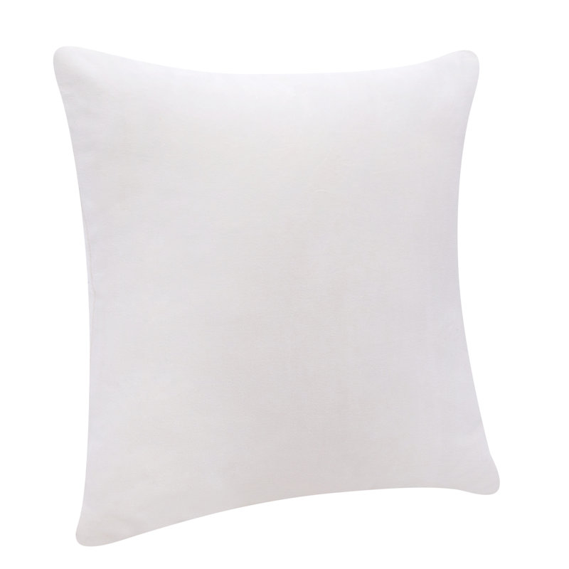 Ivory Velvet Handmade Square Cotton Throw Pillow