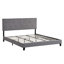 Lit plateforme tapissier avec tête de lit capitonnée en lin, aucun sommier tapissier, bois-808536306-808536305