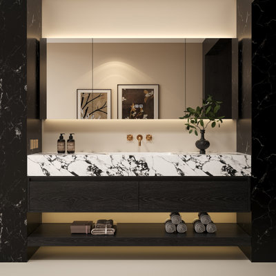 Italian minimalist luxury bathroom cabinet