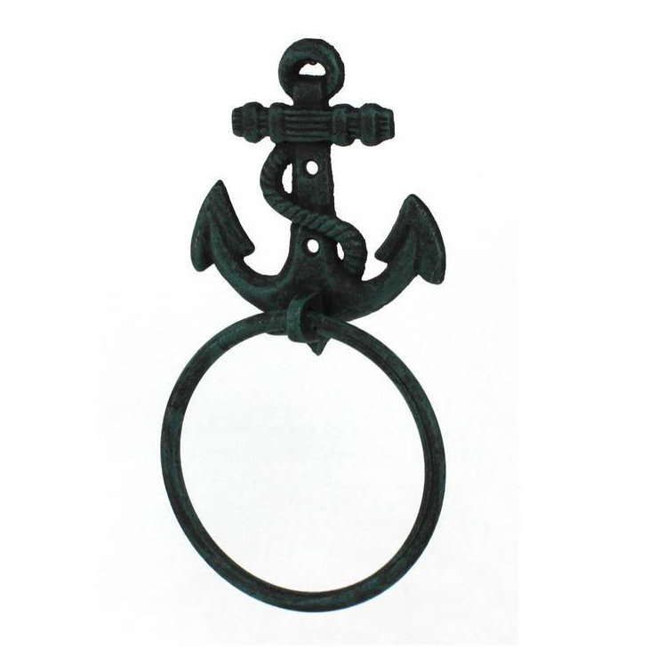 Metal Paper Towel Holder, Seaworn Blue