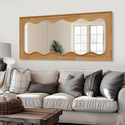 Paliwal Wavy Frame Solid Wood Full Length Mirror