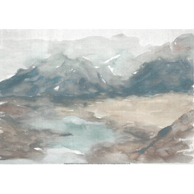 Dark Teal Landscape - Painting Print