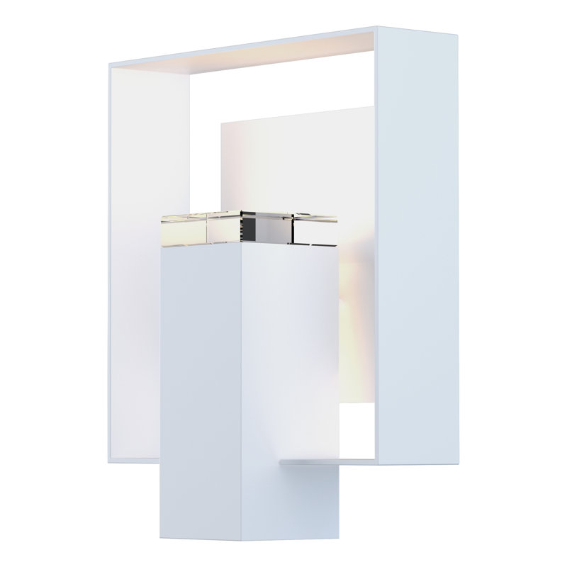 Shadow Box Outdoor Armed Sconce, 11.7" H x 10" W x 4" D, Natural Iron, Coastal Black