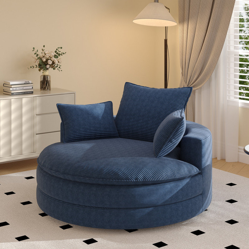 Swivel Accent Chair, Blue