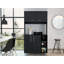 Armoire de cuisine à double porte, quatre pieds et trois tablettes-1878377398
