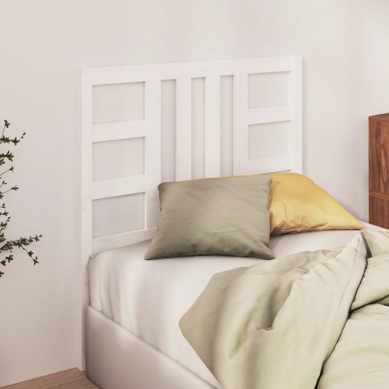 Mellott Small Single (2'6) Solid Wood Headboard, 106 x 100 cm, White