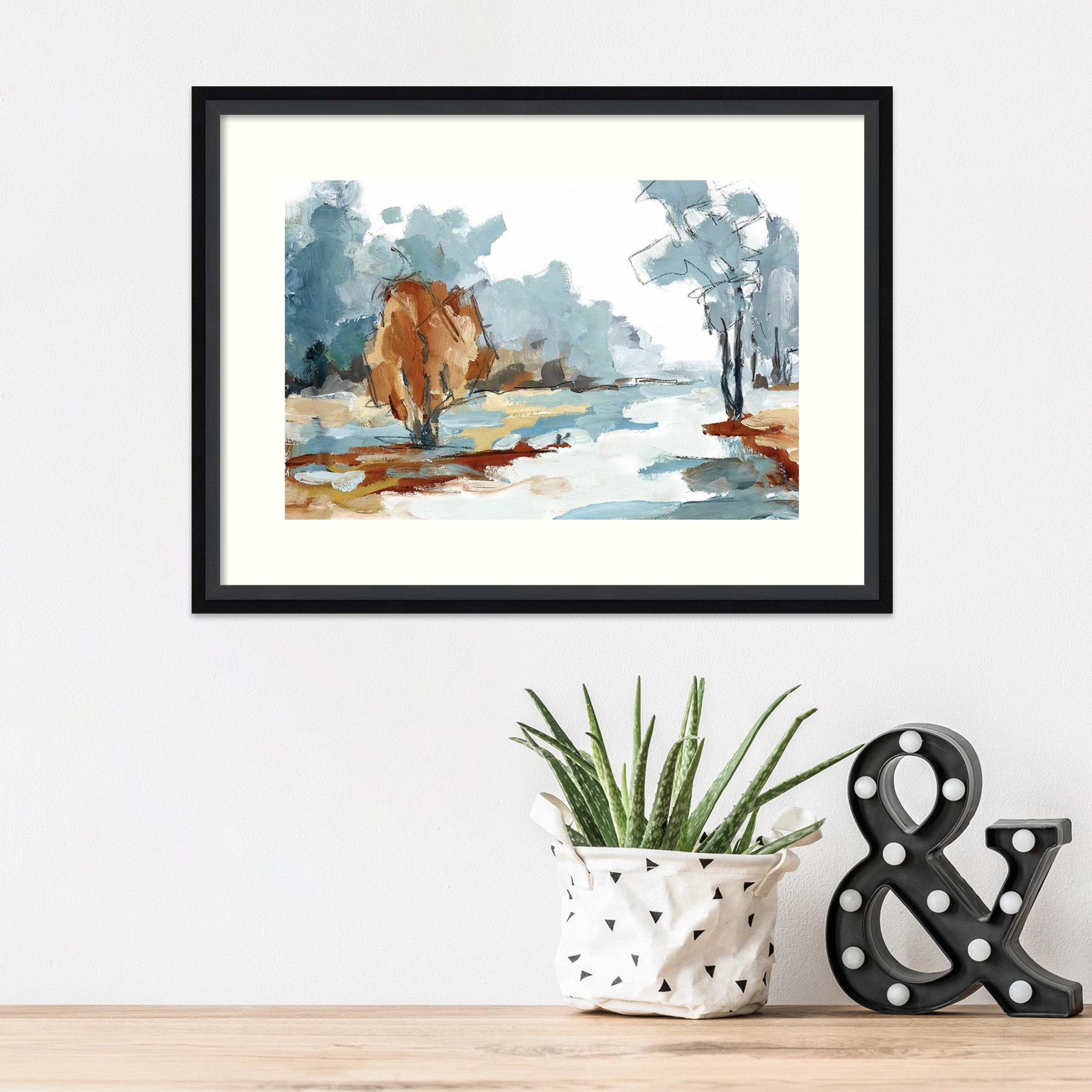 Backroads VI by Jacqueline Ellens, 15" H x 20" W, Black Framed Paper