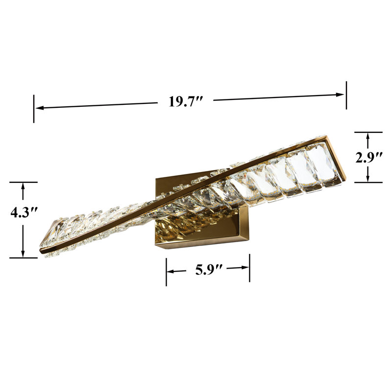Barre de salle de bain à DEL à intensité variable Diamonta