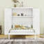 Lit escamotable en bois avec rangement intégré pour garde-robe-2034930389
