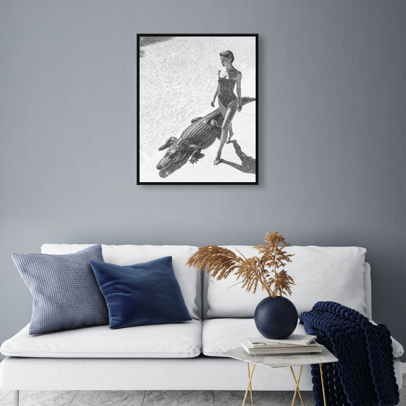 Reptilian Elegance II Print by Oliver Gal, 31"H x 25"W, Black Floater Frame