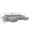 Canapé modulaire contemporain avec 2 repose-pieds Bridgetown-19894292