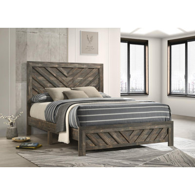 Antique Brown Queen Bed