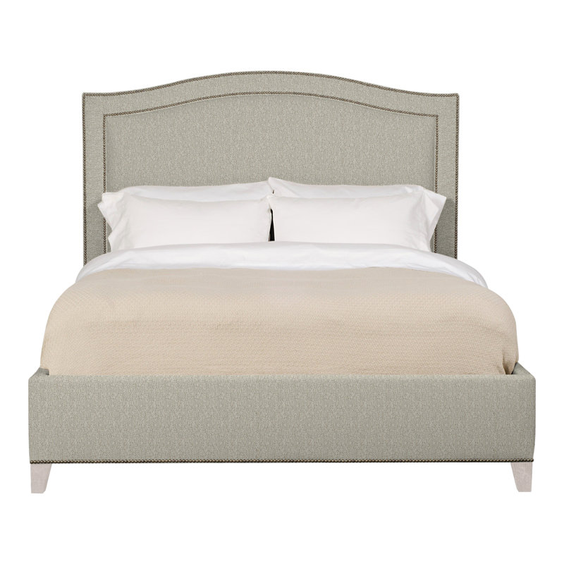 Caroline/Casey Queen Upholstered Low Profile Panel Bed, Ian Smoke, Dove Gray, Yes