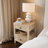 Beecher Whitewashed Oak Wood Open Nightstand