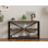 Bibliothèque de style industriel, finition noyer, 40,6 po x 23,6 po x 11,6 po | 100% panneau de particules enduit de mélamine et structure en métal, épaisseur: 0,7 pouce | Solution de rangement robuste et élégante pour la maison ou le bureau