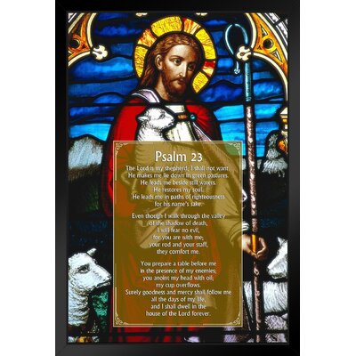 Psalm 23 Full Text Prayer Stained Glass Bible Quote Spiritual Decor Motivational Poster Bible Verse Christian Wall Decor Inspirational Art Scripture J -  Bloomsbury Market, 04A39E45C73344ECAA8C1794A9583990