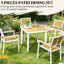 5 pièces pour l'extérieur avec aspect bois, imperméable, cadres en aluminium, trou de parapluie 1,6 po, pour matériau, porche approprié