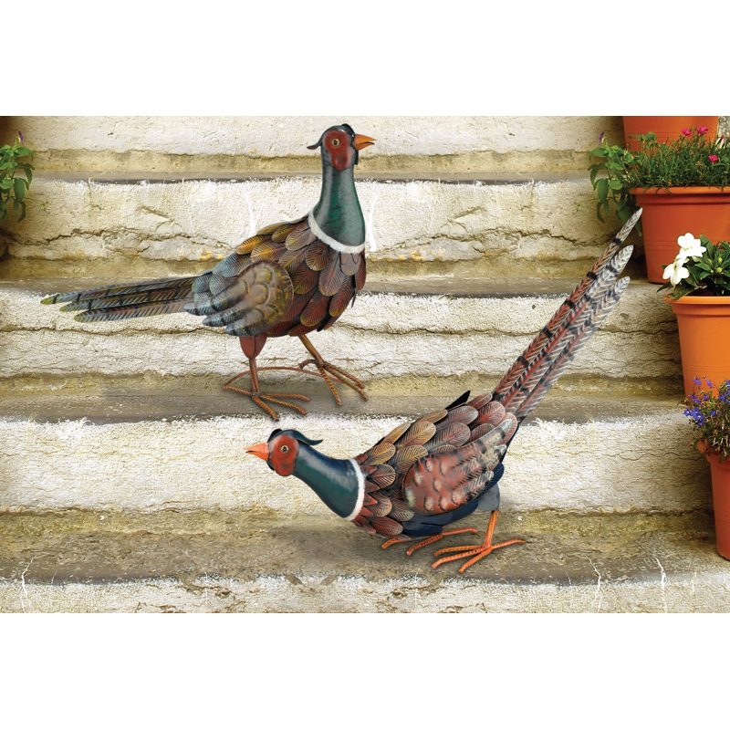 Statue de jardin fait à la main en métal, H 22,5 po x l 6,25 po x P 15,25 po