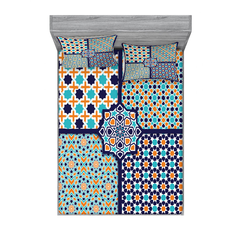 Microfiber Sheet Set, Queen Sheet Set with Fitted Sheet