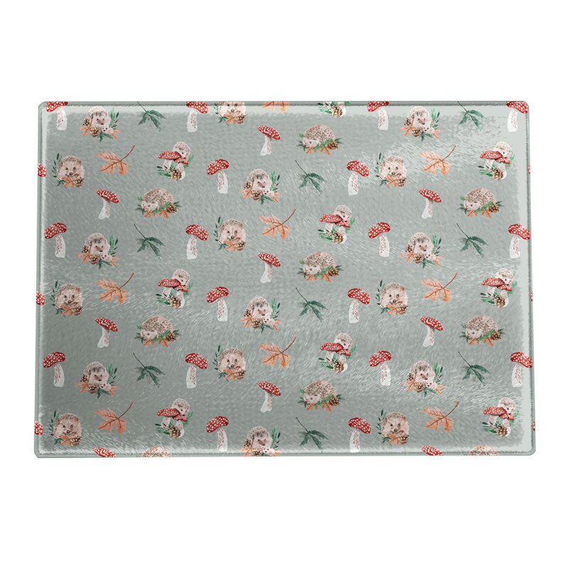 Hedgehog Pattern A4 Textured Chopping Board