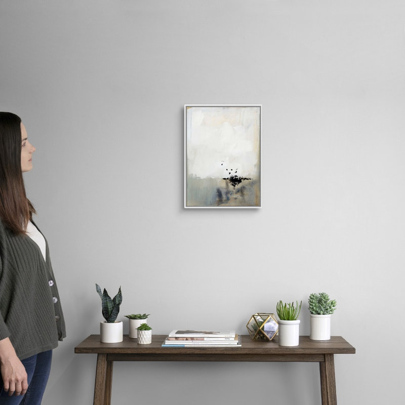 «Passel II» par Victoria Barnes, reproduction d'art sur toile, H 18 po x l 14 po x P 1,75 po, Cadre flottant blanc