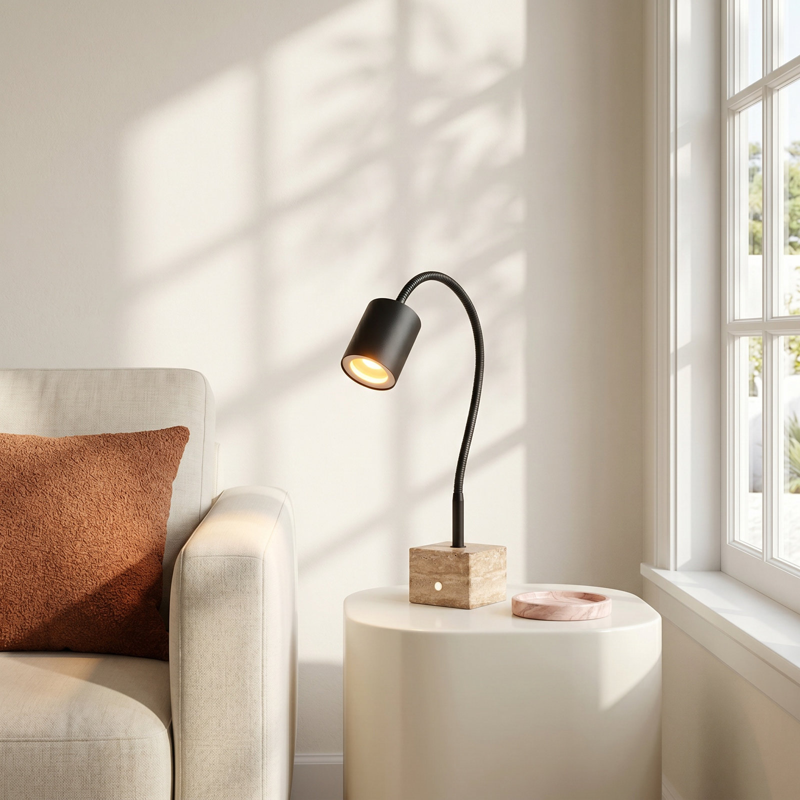 Irby Adjustable Stone Desk Lamp