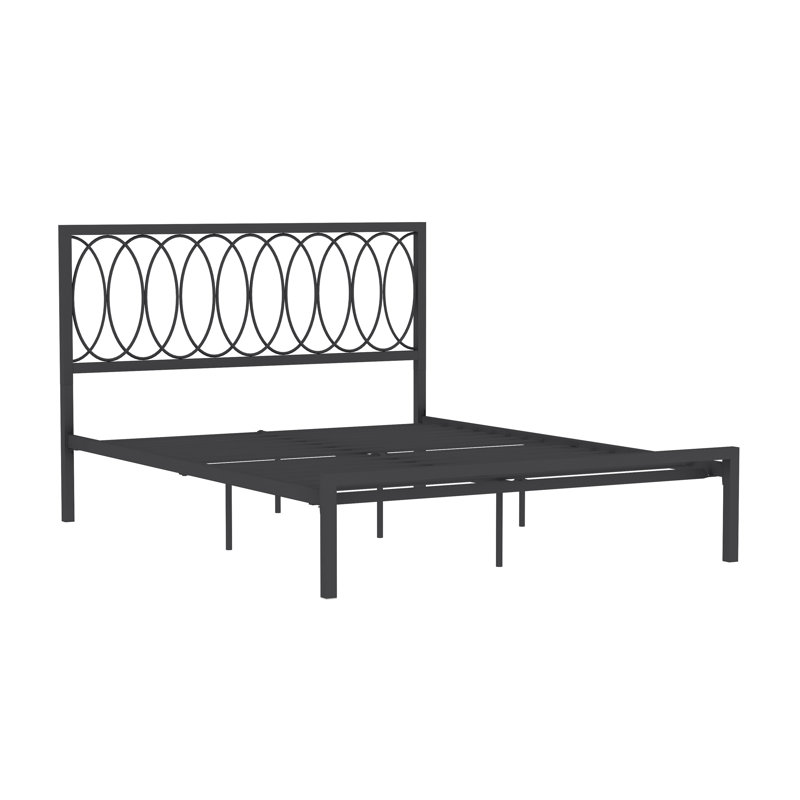 Lit plateforme Manzi, Très grand, Gris