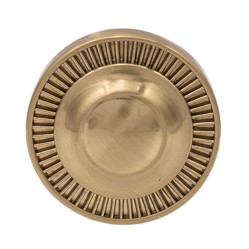 Minted 1 1/2" Diameter Satin Brass Round Knob, Satin Brass, 1.5"