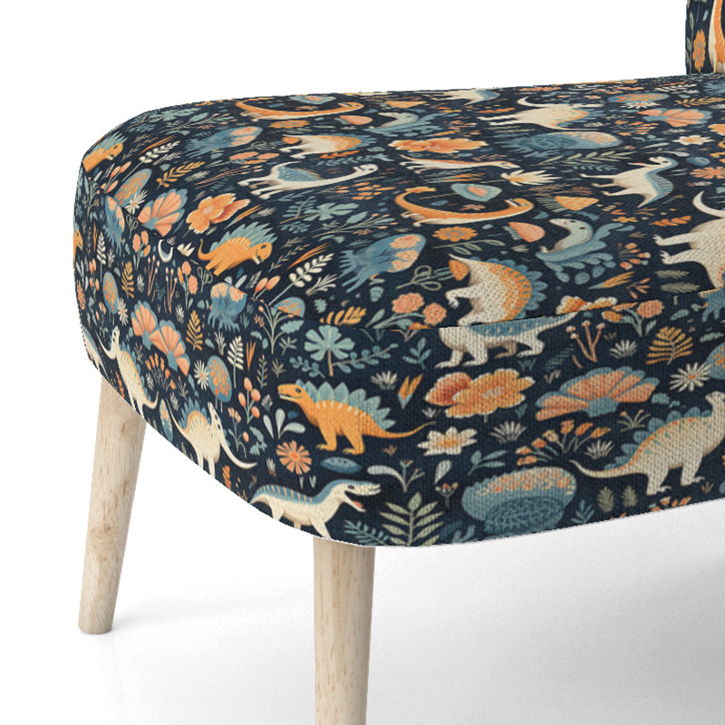 Dinosaurs Roar - Chaise d'appoint rembourrée Glam, chaise d'appoint bleue