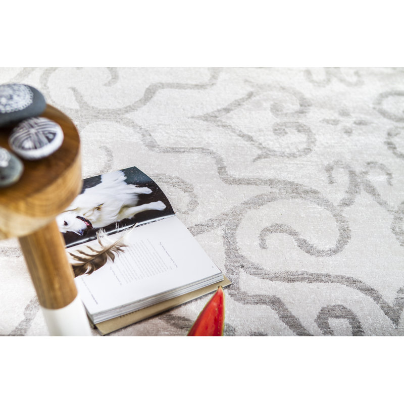 Bamboo Silk Damask Area Rug, Rectangle 10' x 14'