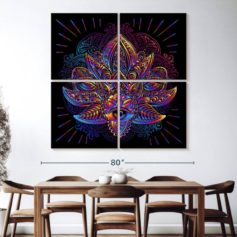 Kerrick Sacred Lotus Eye, 74" H x 74" W