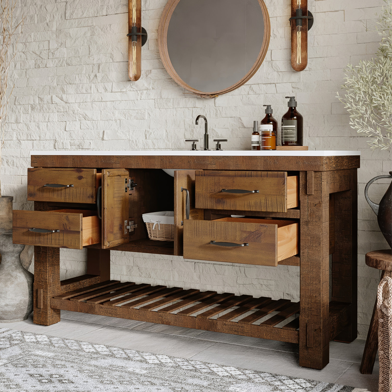 Bromley 60" Single Bathroom Vanity
