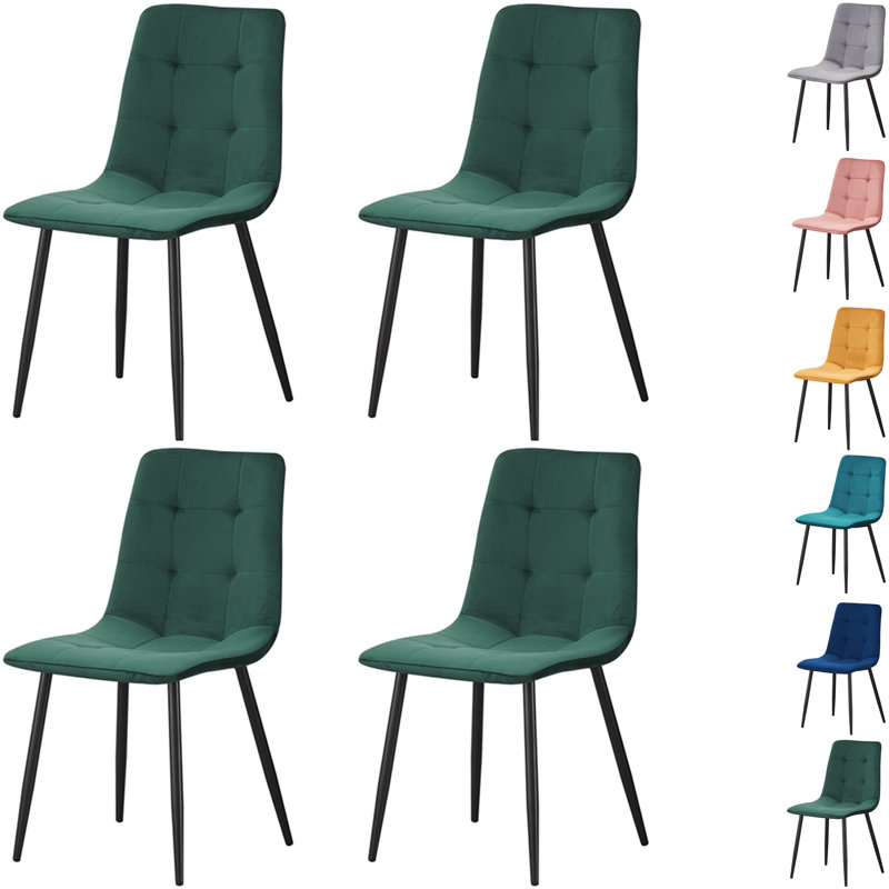 Upholstered Velvet Dining Chair, Green