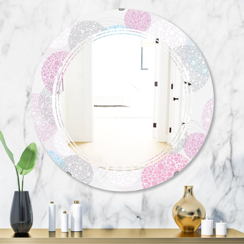 Miroir mural circulaire moderne sans cadre circulaire Triple C, H 23,6 po x l 23,6 po