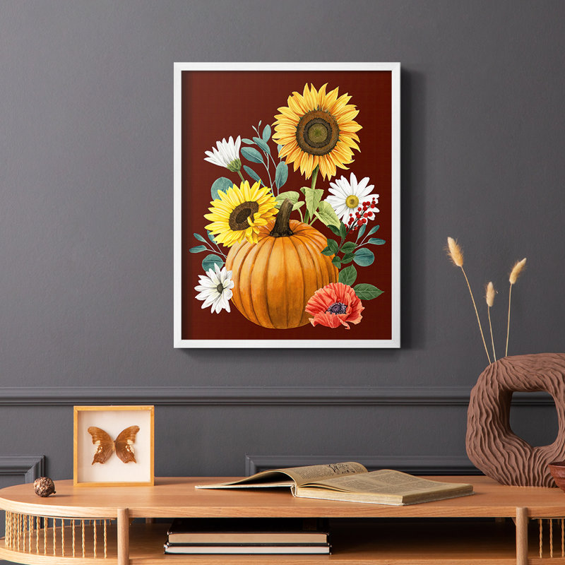 «Beautiful Fall I», reproduction encadrée - bois massif, H 10 po x l 8 po, Blanc