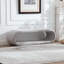 Banc rembourré en métal avec conception robuste en chenille pour une utilisation polyvalente à la maison sans assemblage requis-128632927