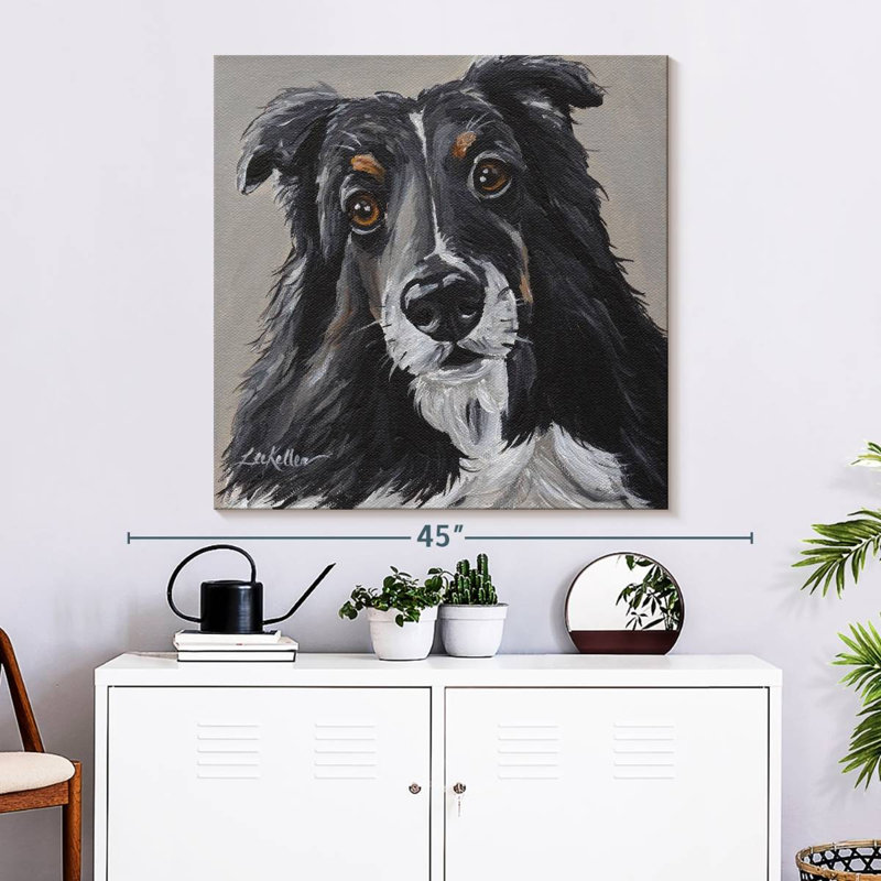Brampt Sheltie On Gray, 33'' H x 33'' W