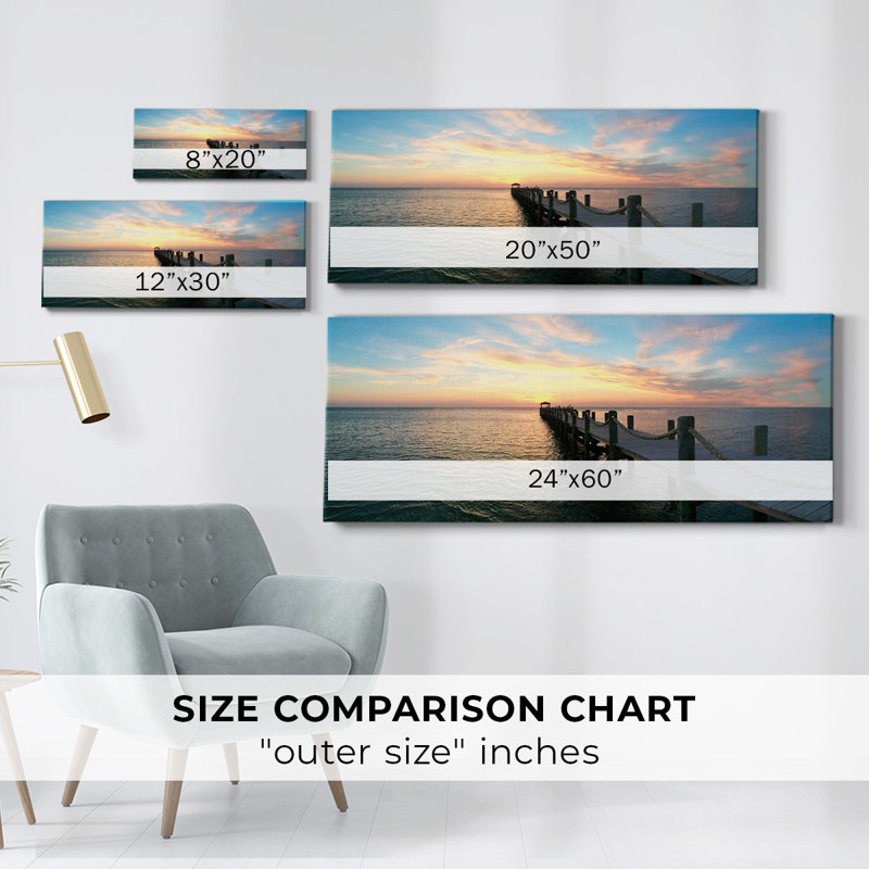 «Dockside», reproduction sur toile tendue, H 12 po x l 30 po x P 1,5 po