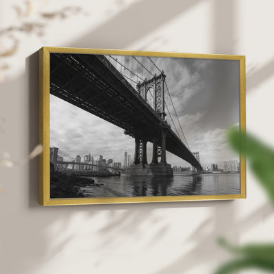 Manhattan Bridge -Framed Print - Restickable